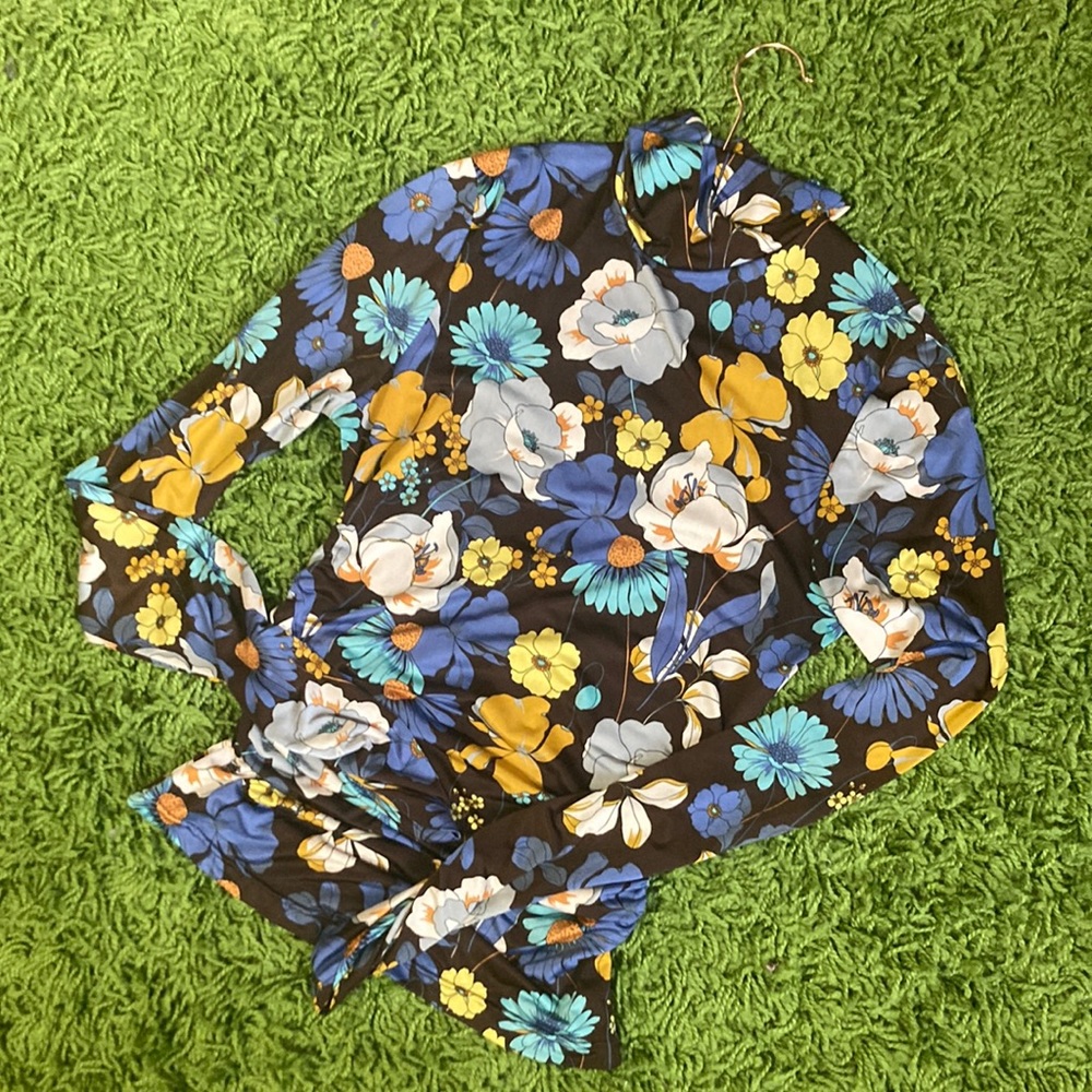 Zara Floral Turtleneck